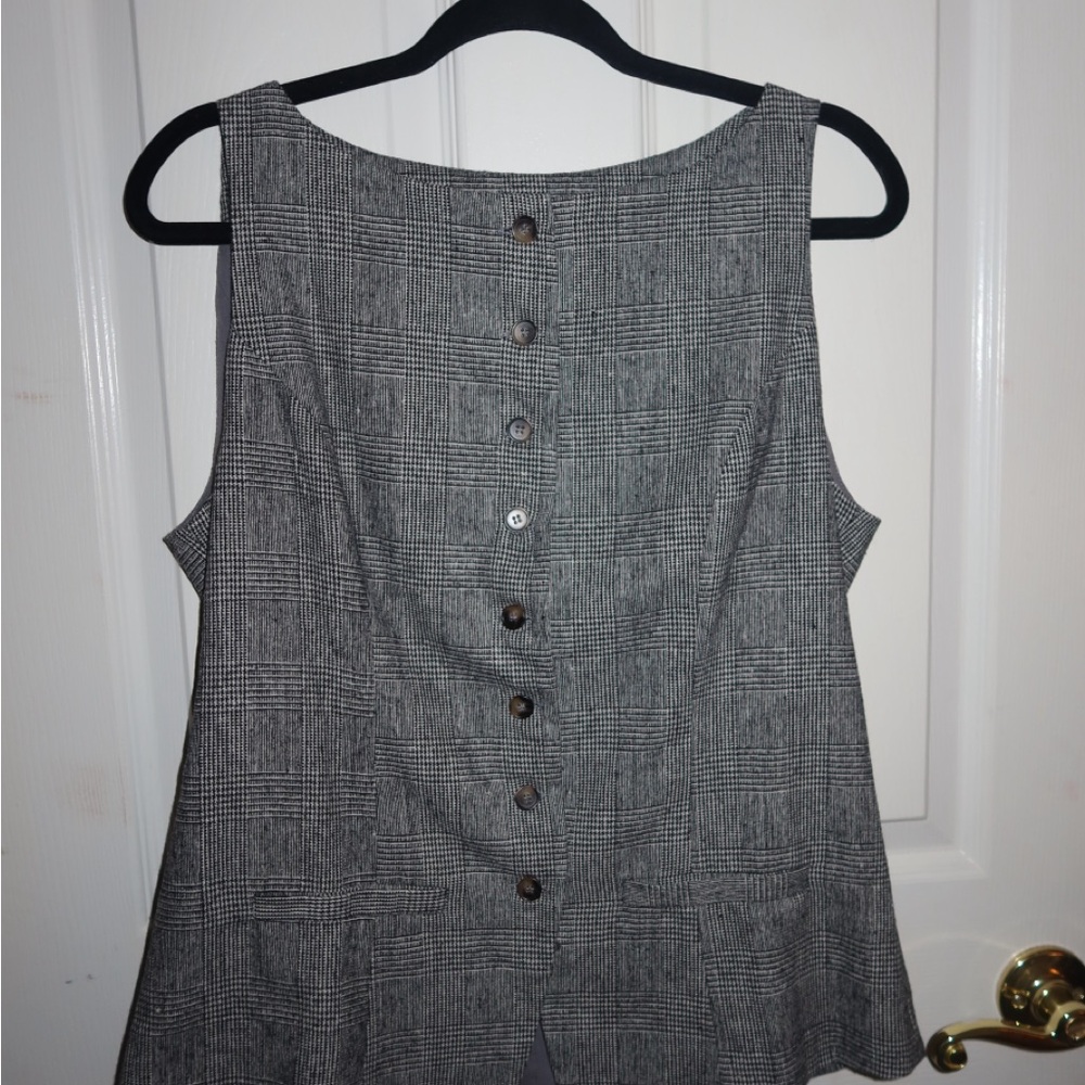 PrettyLittleThing Black and White Checkered Blouse